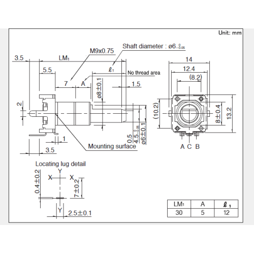 Encoder tambahan seri Ec12