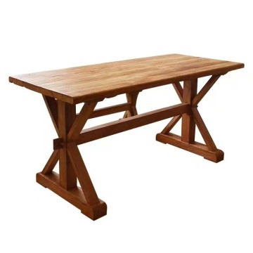 Antique-Style Solid Wood Dining Table