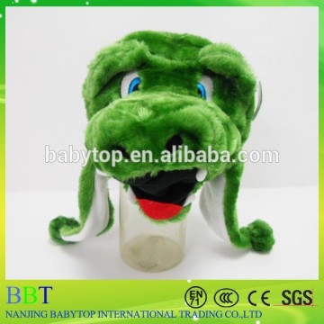 Lovely plush crocodile hats, soft toys animal earmuff winter hats