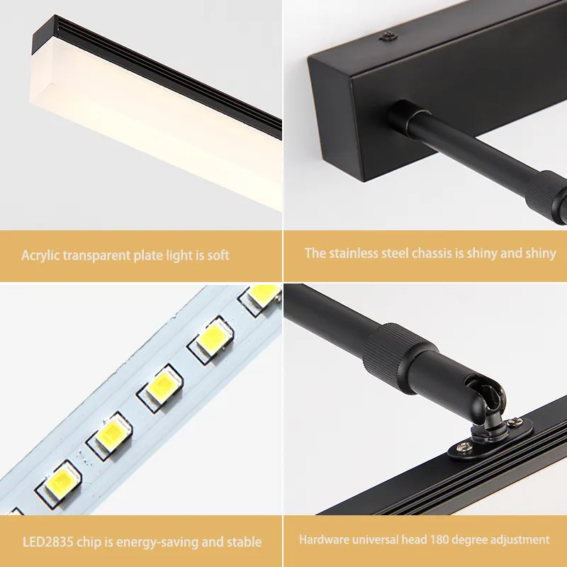 Waterproof Extendable LED Mirror Light for Easy Installation