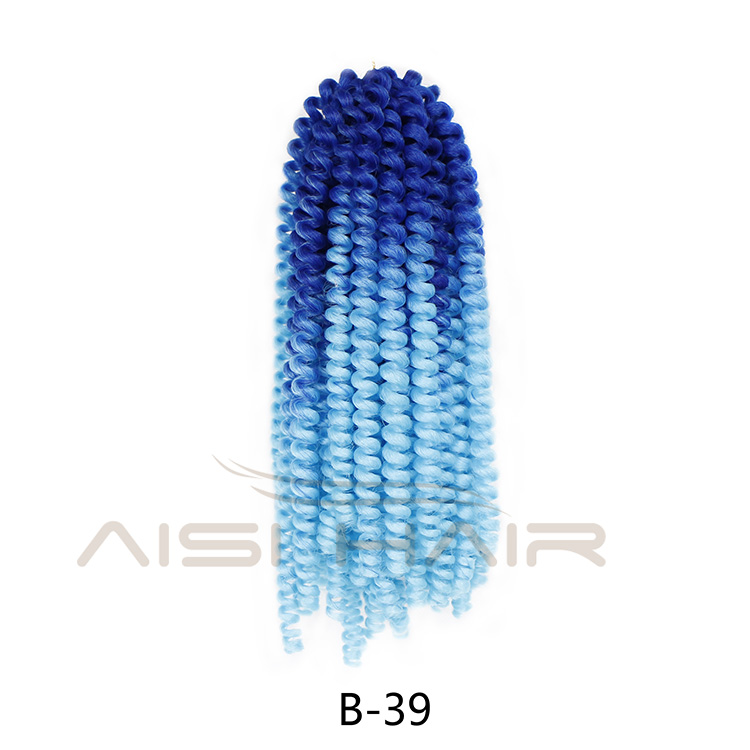 Aisi Hair Spring Twist Crochet Braids Ombre Braiding Hair 8 Inch Synthetic Hair Extensions Braids Curly Twists Fluffy