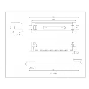 BBC-M-G0-A-1AA-020 Single AAA-batterijhouder SMT