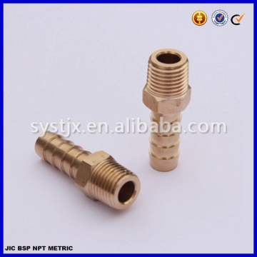 China supplier NPT threaded brass nipple for oil hose