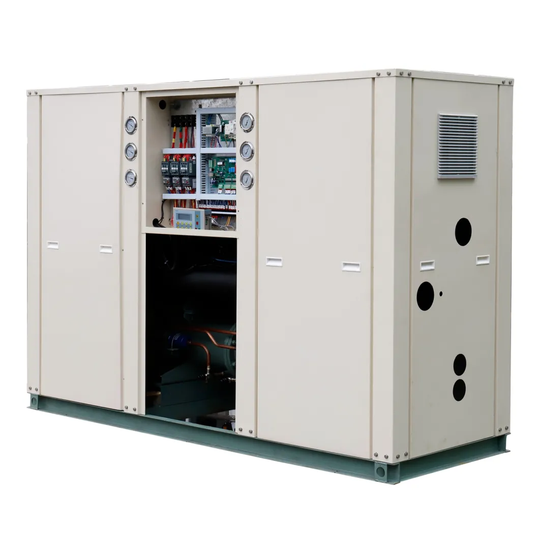 45HP 154kw Multi Protection Low Noise Cabinet Type Industrial Water Chiller for Plastic Blowing
