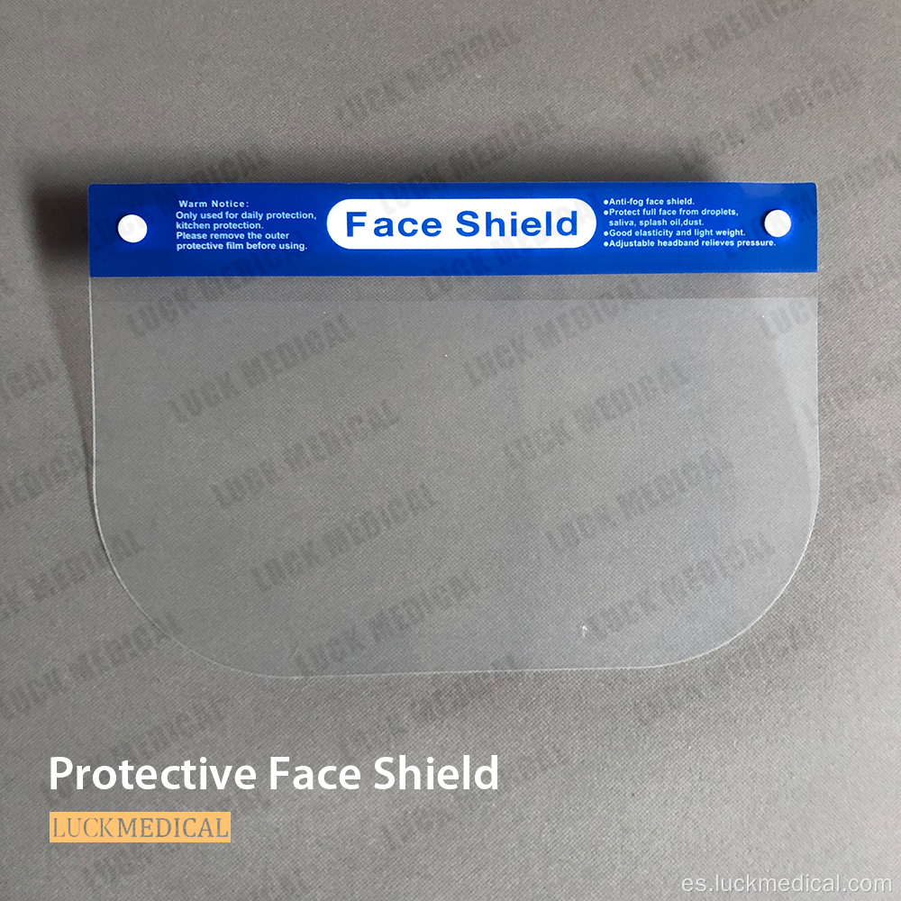 Escudo de cara protector transparente anti-fog ajustable