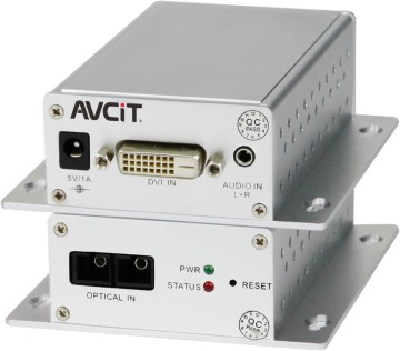 DVI Extender over Optic Fiber Signal Extender