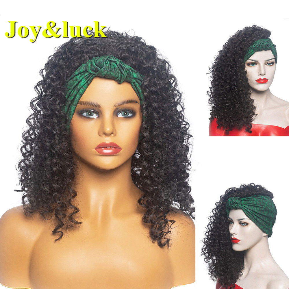 Scarf Wig Blue Hairband Wavy Ladies Hair Wholesale Natural Body Waves Headband Wigs for Black Women Synthetic Hair Wigs