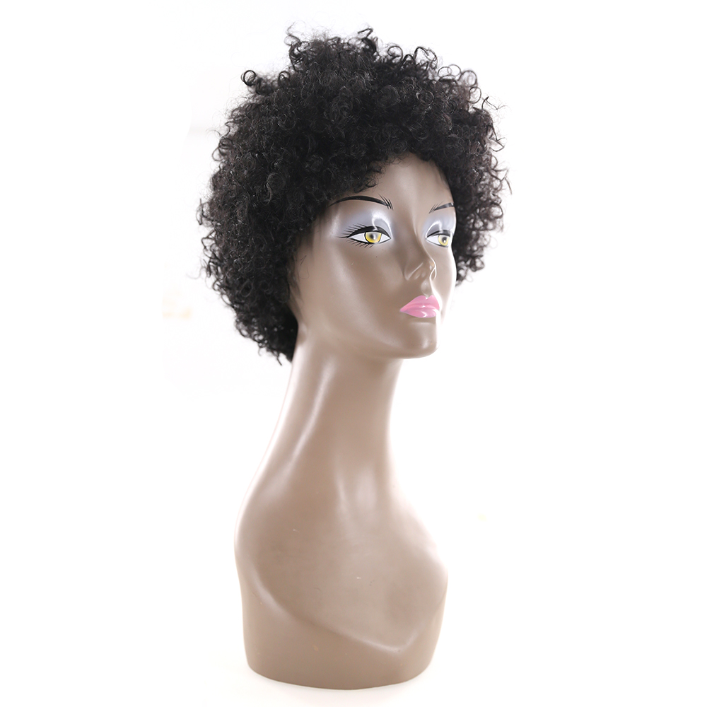 Wholesale Cheap Short Natural Afro Curly Virgin Human Hair Wigs For Black Women