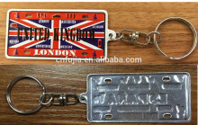 cheap aluminum key chain, number keychains,embossed small customize key chains