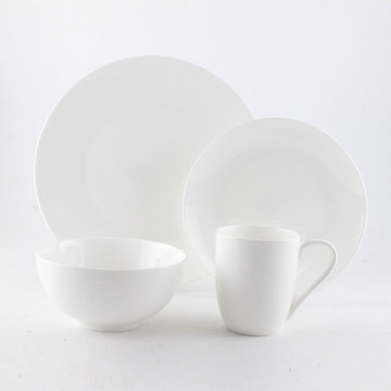 16Pcs Wholesale Porcelain Ceramic Embossed Dinnerware Set