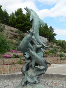 famous chinese sculptures metal craft bronze dolphin sculpture for fountain