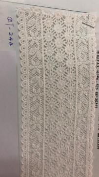 Wide Branches Trims Polyester Embroider Fabric