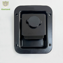 GL-12116C RV Tool Box Flush Latch Trailer Paddle Door Lock Black Coated