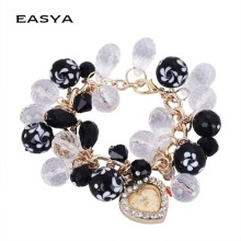 Wholesale Fashion Crystal Beads Metal Bracelet Watch