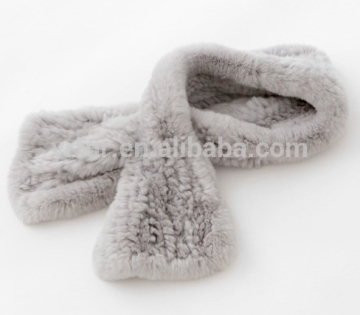 YR446 Basic Pieces Rex Rabbit Fur Scarf/ Real Rabbit Fur Muffler