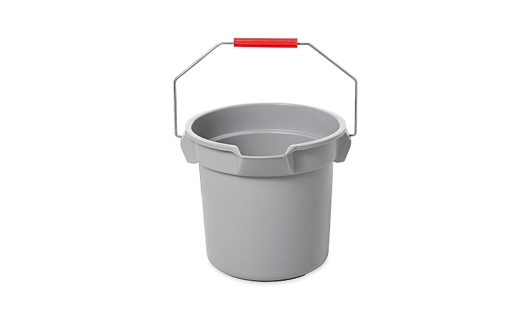 Bucket with Handle and Spout 14L, Plastic, Gray, Rugged, Heavy Duty