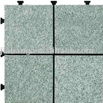 Granite outdoor flooring with plastic base