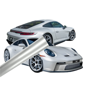 Liquid Metal Silver Car Wrap