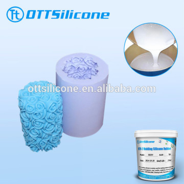 Tin cure silicone rubber for candle mold making