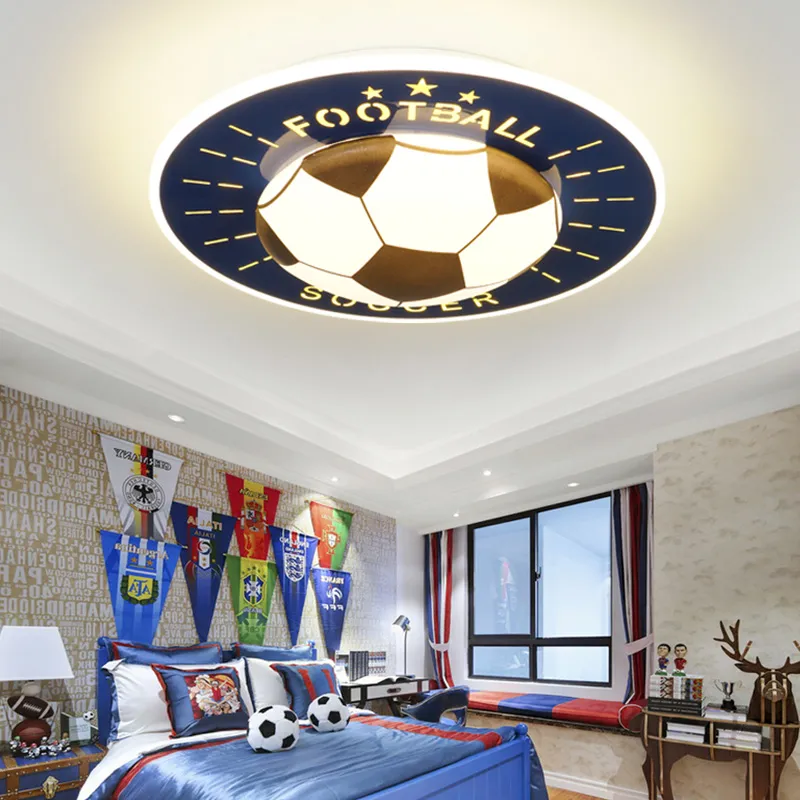 Cartoon Football LED Ceiling Lamp with Remote Control