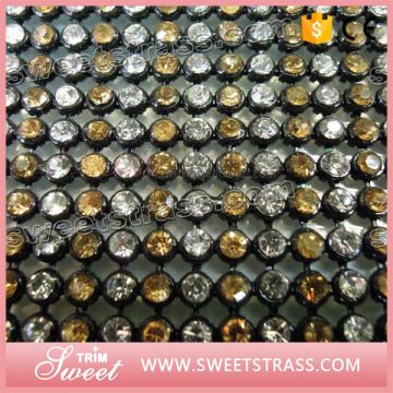 rhinestone covered fabric mesh ornament for shoe