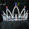 Red And Blue  rhinestone custom patriotic crowns