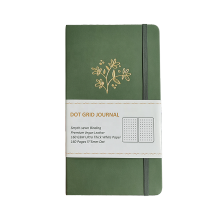 Customizable Green Leaf 160GSM Dotted Thick Paper Travel Journal for Sublimation