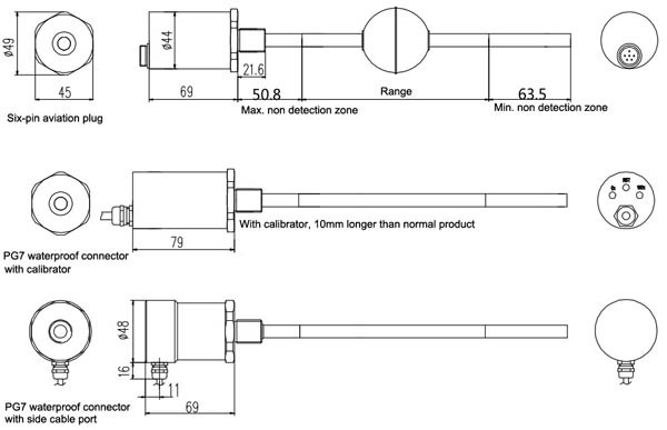 GLT620 Flüssigkeitsstand Schwimmer Magnetischer Kraftstoff-Wasserstandssensor