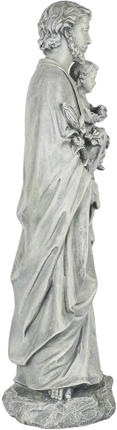 20 inch hars en steen St Joseph standbeeld