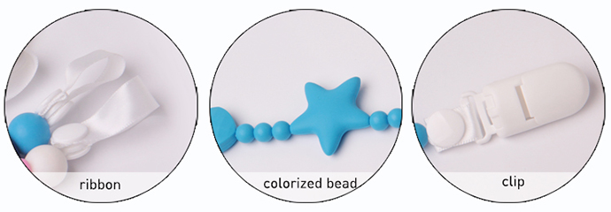Clip de chupete estrella Star pacifier clip