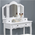 Wooden Vanity Make Up Table and Stool Set