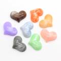 100pcs Multi Color Heart Shaped Resin Cabochon Flatback Beads Charms For Kids Toy Decor Hair Accessories For Women