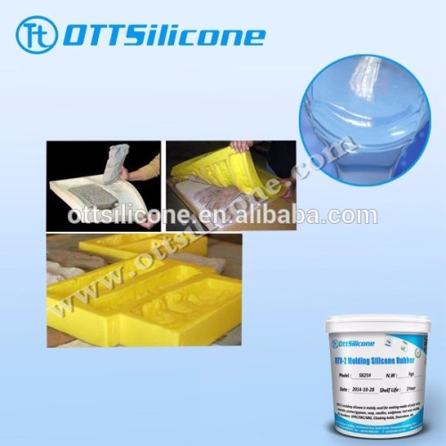 Popular High Quality No White Stain Silicone Gypsum Mould Making RTV Silicone