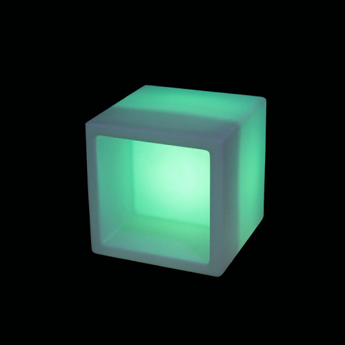 Cubo a led per interni ed esterni in plastica moderna