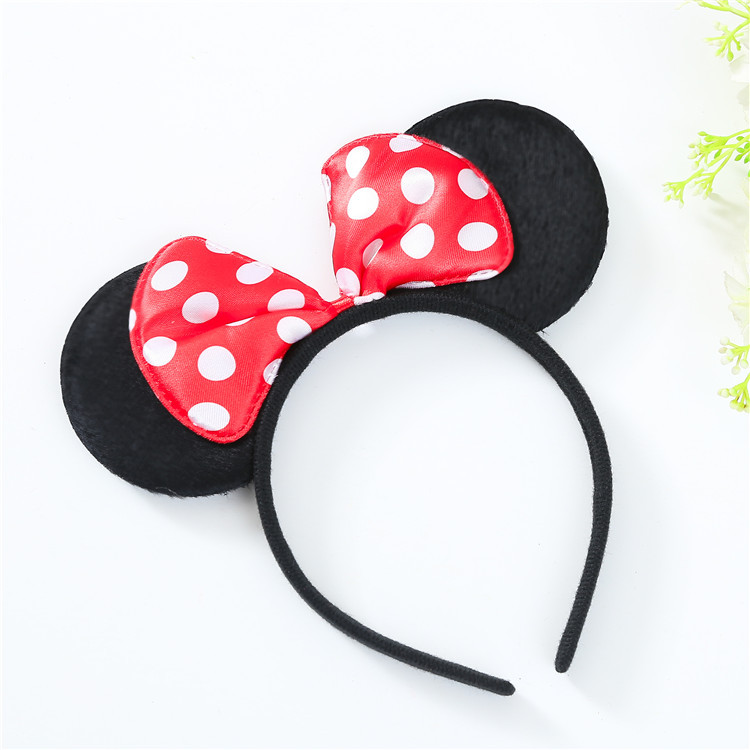 2020 Happy Birthday Party Headwear Cartoon Mouse Ears bow Tiara Mickey Hair Band