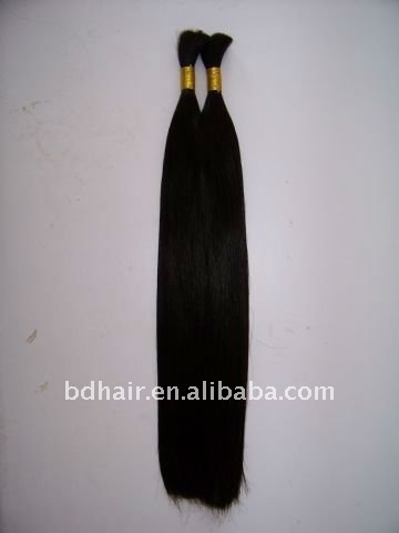 Virgin remy black human hair bulk