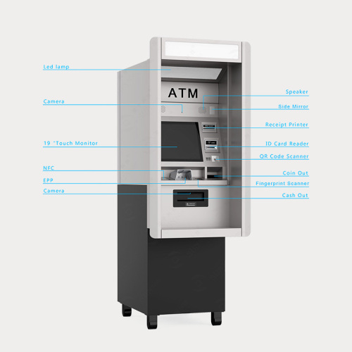 Genom Wall Banknote Dispenser -maskinen med myntutveckling