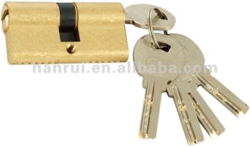 Euro profile brass lock cylinders in UP-side