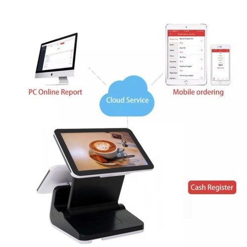 12.5'' dual screen restaurant cafe POS