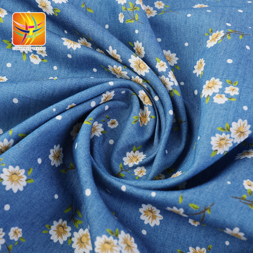 100% Cotton Denim Print Fabric For Garments