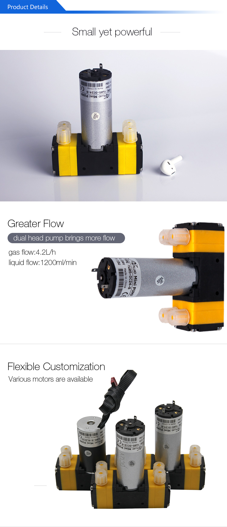 micro diaphragm pump air operated vacuum electric double