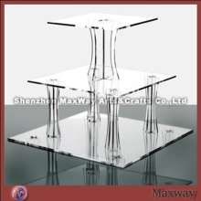 Ingenious 3-tier square transparent plexiglass cupcake holder