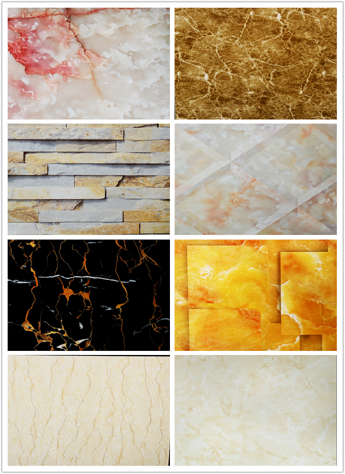 Low price beautiful Marble texture UV wall panel