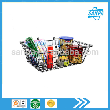 Hangzhou Supplier Fashion Metal Wire Mesh Hand Held Sundry Storage Basket/Shopping Basket
