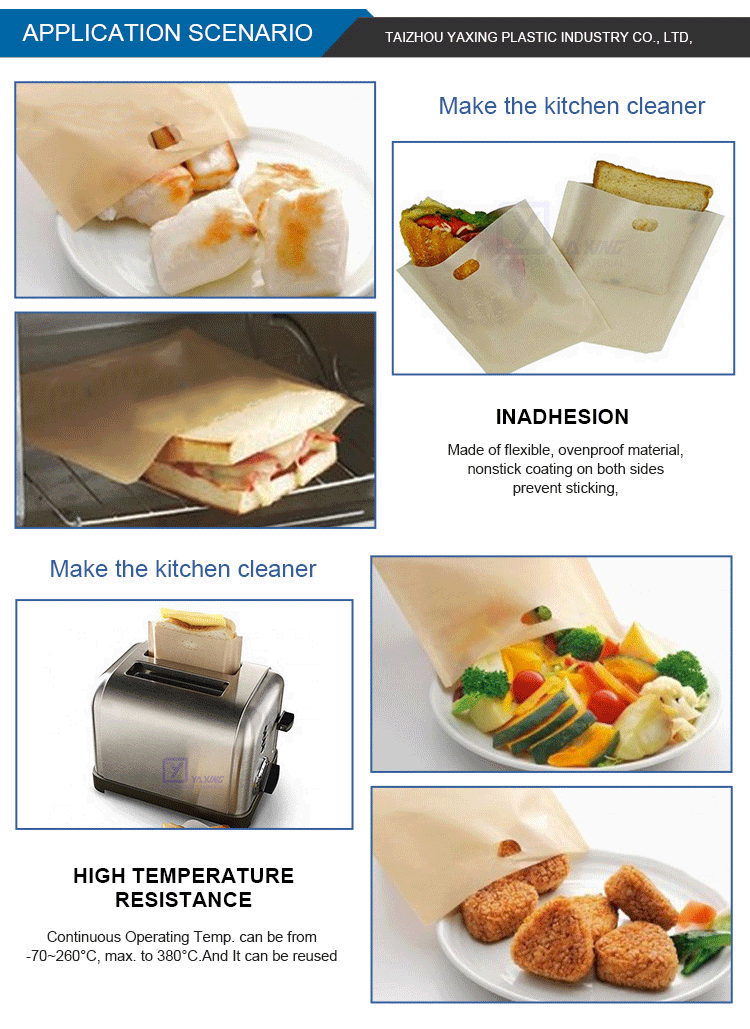 Reusable Toaster Bag Cheese Sandwiches Bread Heat Proof