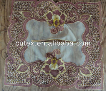 two layer embroidery tissue box cover