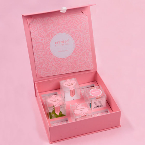 Pink Candy Flip Gift Box Foliding Paperboard Box