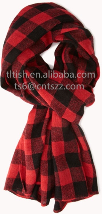 fashion black & red plaid scarf checked scarf