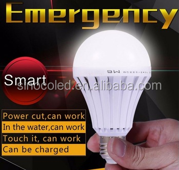 Led emergency bulb light B22 E27 E26, led intelligent bulb light emergency use, led magic bulb