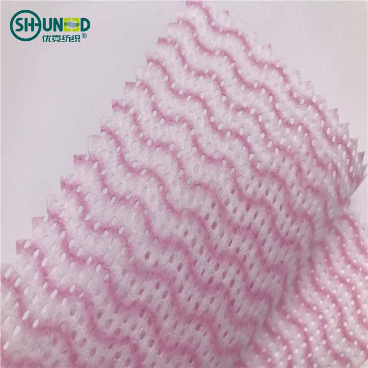 Multi-purpose viscose and polyester spunlace nonwoven fabric household floor kitchen used nonwoven cleaning cloth disposal wipes